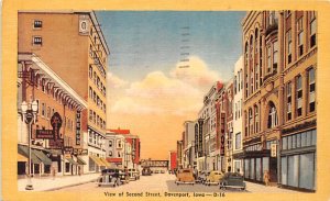 View of Second Street Davenport, Iowa