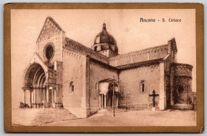 Vtg Ancona Italy Cattedrale di San Ciriaco Cathedral 1910s View Old Postcard