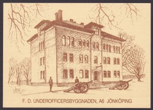 SWEDEN, Postcard, The non-commissioned officer's building, WWI