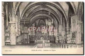 Zion Old Postcard Interior of & # 39eglise