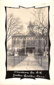 Yates Center Kansas Woodson Court House Real Photo Antique Postcard K40822