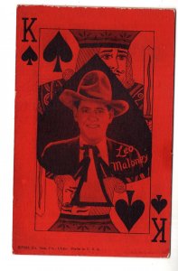 Actor Leo Maloney, Western Movies, Playing Card King of Spades, Exhibit Coupon