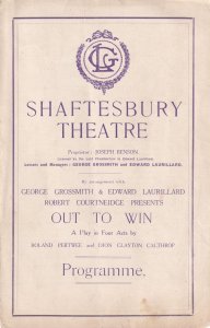 Edith Evans Out To Win Shaftesbury Theatre Programme