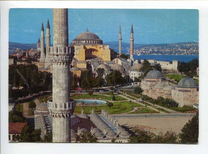 422081 TURKEY to SWITZERLAND 1971 year ISTANBUL Siant Sophia mosque RPPC