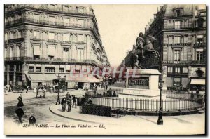 Old Postcard Paris La Place Des Victoires