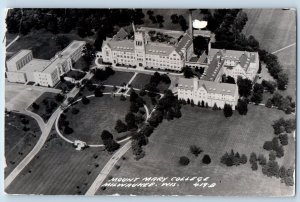 Milwaukee Wisconsin WI Postcard RPPC Photo Mount Mary College Aerial View 1979