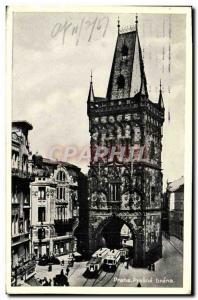 Old Postcard Praha Prasne Brana