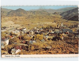 Postcard Aerial View of Virginia City Nevada USA