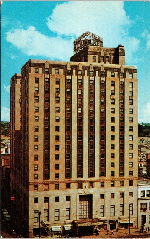 Sheraton Hotel Akron Ohio OH Birds Eye View S Main St Postcard VTG Tichnor UNP 