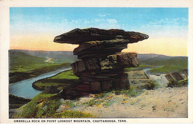 c.'15,  Civil War, Umbrella Rock, on Point Lookout, ChattanoogaTn, Old Postcard