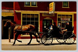 Mennonite Horse & Buggy, St Jacobs, Waterloo County, Ontario, Vintage Postcard