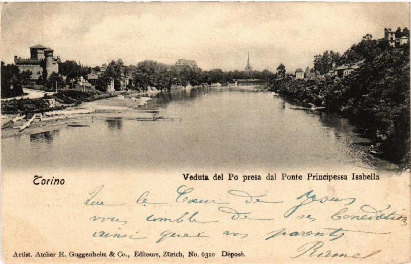 CPA AK Torino Veduta del Po presa dal Ponte Princ.Isabella . ITALY (542763)