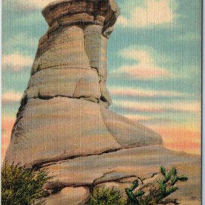 c1940s ND North Dakota Badlands Rock Capped Shale Formation Erosion No. Dak A220