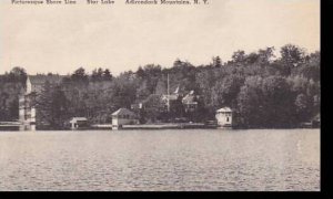 New York Star Lake  Adirondack Mountains Picturesque Shore Line   Albertype