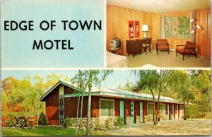 Vtg Sister Bay Wisconsin WI Edge of Town Motel Chrome View Postcard