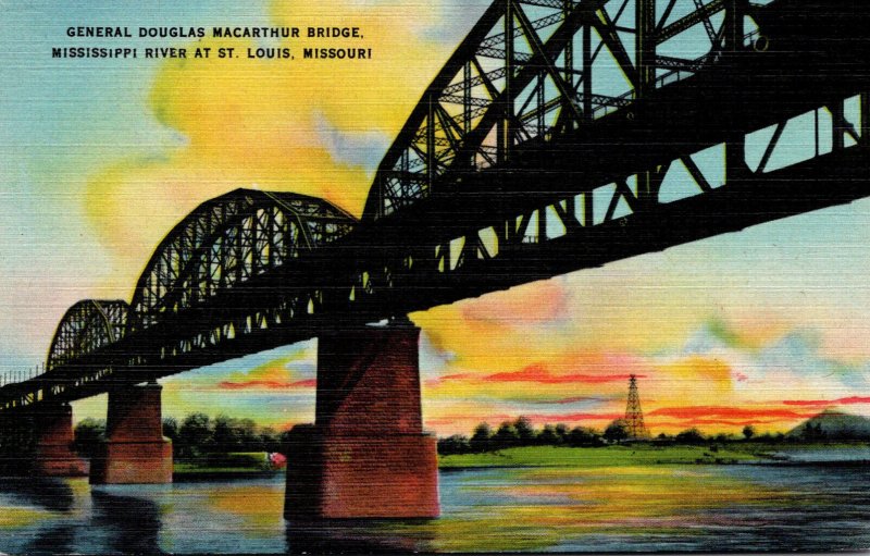 Missouri St Louis General Douglas Macarthur Bridge Over Mississippi River