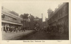 pakistan, PESHAWAR, Edwardes Gate (1920s) Mela Ram & Sons No. 41 RPPC Postcard