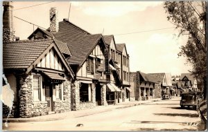 RPPC Business District, Hollister MO Vintage Postcard N35