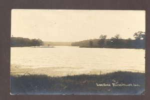 RPPC ROCKEFELLER ILLINOIS LAKE EARA 1923 VINTAGE REAL PHOTO POSTCARD