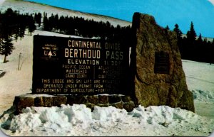 Colorado Markers At Summit Of Berthoud Pass