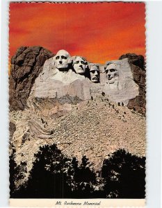 Postcard Mt. Rushmore Memorial Black Hills Keystone South Dakota USA