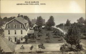 Geneva on the Lake OH Four Gables Property c1910 Real Photo Postcard