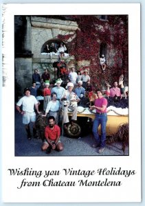 CALISTOGA, California CA ~ Staff Members CHATEAU MONTELENA Xmas 4x6 Postcard