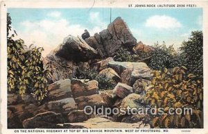 St Johns Rock, National Highway Frostburg, MD, USA 1932 Missing Stamp 