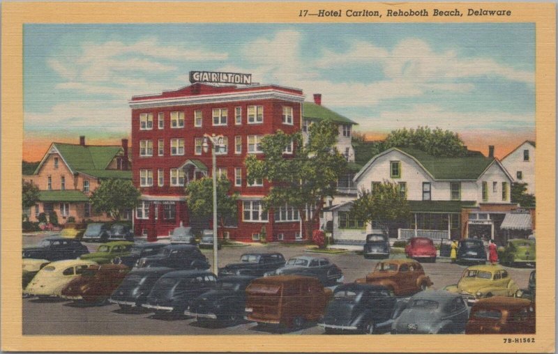 Postcard Hotel Carlton Rehoboth Beach Delaware DE