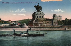 Postcard 1926 Deautsches Eck Kaiser Wilhelm-Denkmal Monument Coblenz Germany