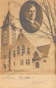 Brockton MA Alan Hodson Pastor Church Real Photo Postcard