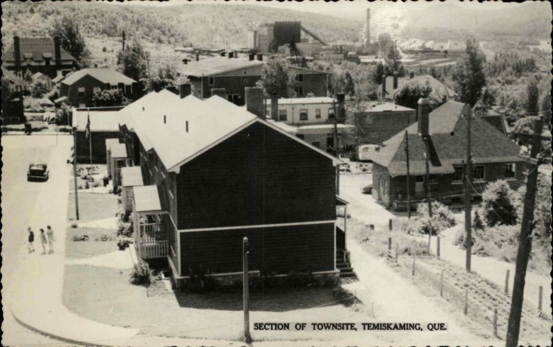 Vintage RPPC Temiskaming Quebec PQ Bird's Eye View Real Photo Postcard