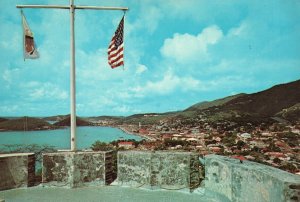 Postcard Town Of Charlotte Amalie From Tower Of Blue Birds Castle Virgin Islands