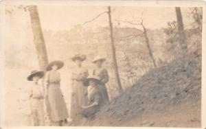 F2/ Middle Point Scott Van Wert Ohio RPPC Postcard Women Scenery