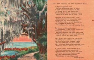 Vintage Postcard 1930's Legend of the Spanish Moss Days of Legendary Lore