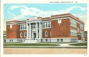 High School, Bennington Vt.  unused Postcard