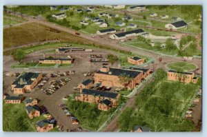 Fort Knox Kentucky Postcard Aerial View Showing Civic Center Main Shopping c1940