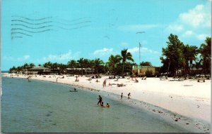 Florida Fort Myers Beach Looking North From Fishing Pier 1970