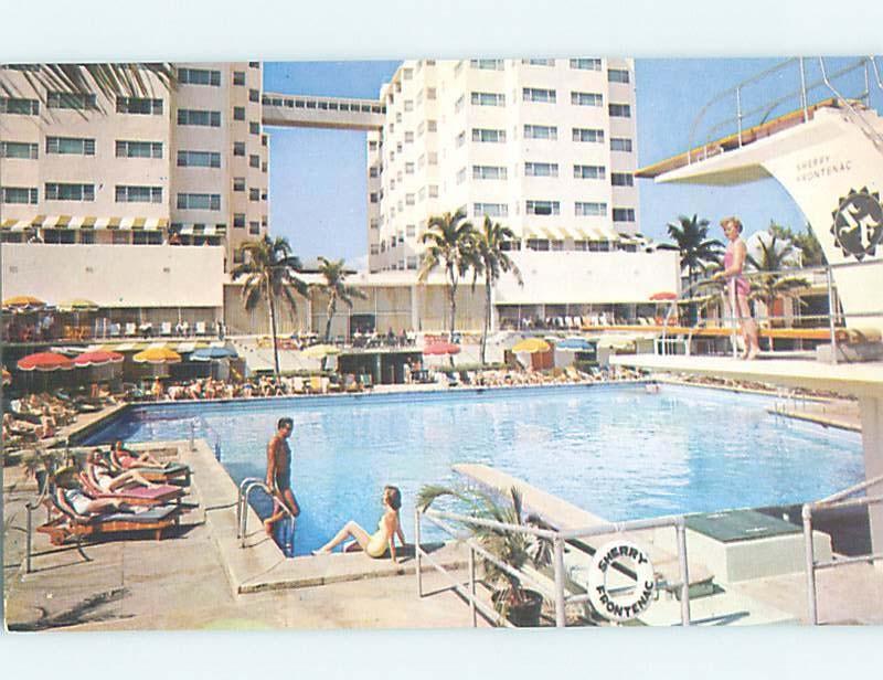 Pre-1980 SHERRY FRONTENAC HOTEL SWIMMING POOL Miami Beach Florida FL G9894@