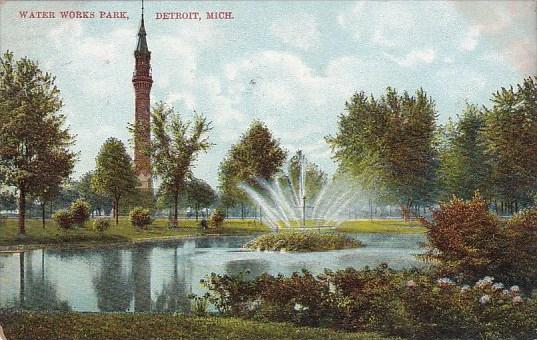 Michigan Detroit Water Works Park 1908