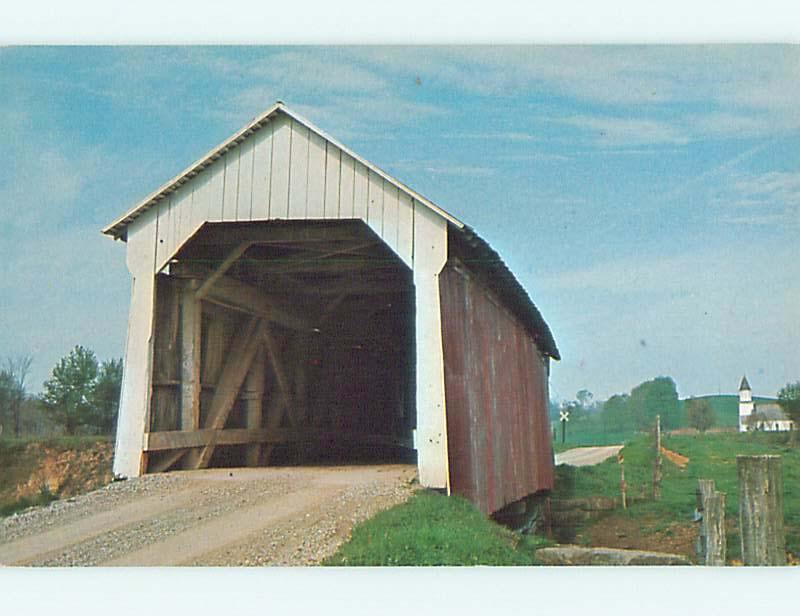 Unused Pre-1980 COVERED BRIDGE Chalfant Ohio OH t7936