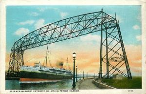 Steamship Huronic, Duluth-Superior Harbor, Minnesota, Tichnor No. 64163