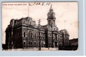 Court House, Columbus Ohio, Antique 1908 Postcard