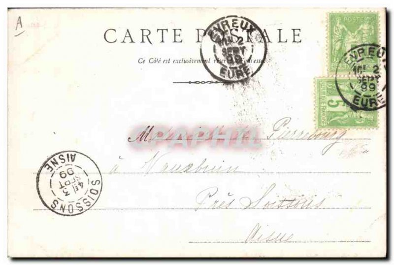 Old Postcard Evreux Courthouse