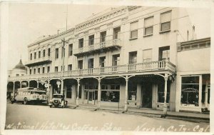 Postcard 1920 California Nevada City National Hotel Coffee Shop bus CA24-4699