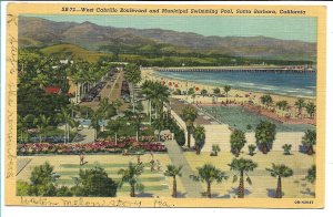 Santa Barbara, CA - Municipal Swimming Pool - 1954