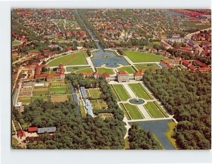 Postcard Aerial View of Nymphenburg Castle Munich Germany