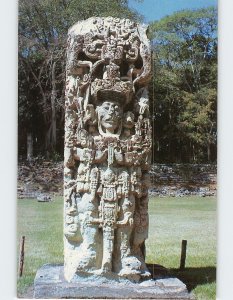 Postcard Mayan Stela B, Copan Ruinas, Honduras