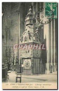 Old Postcard Lyon Cathedrale St. John the Astronomical Clock