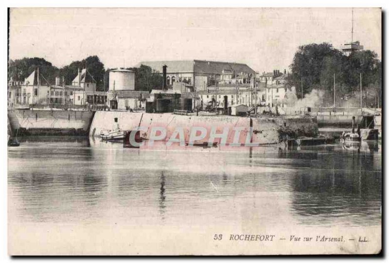 Rochefort sur Mer - View the Arsenal - Old Postcard